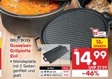 Gusseisen-Grillplatte 2in1 ca. Ø 35 cm Angebote von BBQ Boss bei Netto Marken-Discount Ingolstadt für 14,99 €