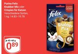 Aktuelles Knabber Mix oder Crispies für Katzen Angebot bei GLOBUS in Wiesbaden ab 0,89 €