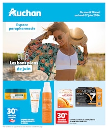 Prospectus Auchan Hypermarché à Grande-Synthe, "Les bons plans de juin", 10 pages de promos valables du 28/05/2024 au 17/06/2024