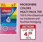 MICROFIBRE COLORS MULTI-PACK 7ER im V-Markt Prospekt MICROFIBRE COLORS MULTI-PACK 7ER von Vileda im aktuellen V-Markt Prospekt für 4,39 €