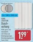 Duschvorhang Angebote von Home Creation bei ALDI Nord Mülheim für 1,99 €