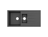 Evier résine, rectangulaire 1,5 bacs noir encastré ISING BOWL - 110x50x21 cm - Cooke and Lewis en promo chez Brico Dépôt Rennes à 119,00 €
