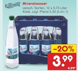 Mineralwasser im Angebot bei Netto Marken-Discount in Freiburg Mineralwasser Angebote von Bad Kissinger bei Netto Marken-Discount Freiburg für 3,99 €