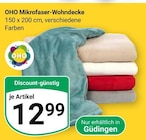 Mikrofaser-Wohndecke von OHO im aktuellen GLOBUS Prospekt