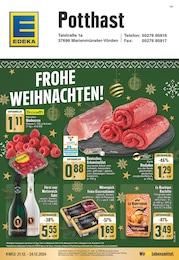 EDEKA Prospekt für Brakel: "Aktuelle Angebote", 16 Seiten, 21.12.2024 - 24.12.2024