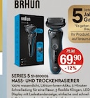 Aktuelles Series 5 51-B1000S Nass- und Trockenrasierer Angebot bei V-Markt in Regensburg ab 69,90 €