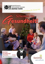 Aktueller Sanitätshaus Bernd Horr Prospekt mit Massagegerät, "Schenken Sie Gesundheit!", Seite 1