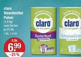 Waschmittel Pulver von claro im aktuellen V-Markt Prospekt für 6,99 €