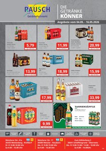 Cola im Getränkefachmarkt Rausch Prospekt "DIE GETRÄNKEKÖNNER" mit 2 Seiten (Gießen)