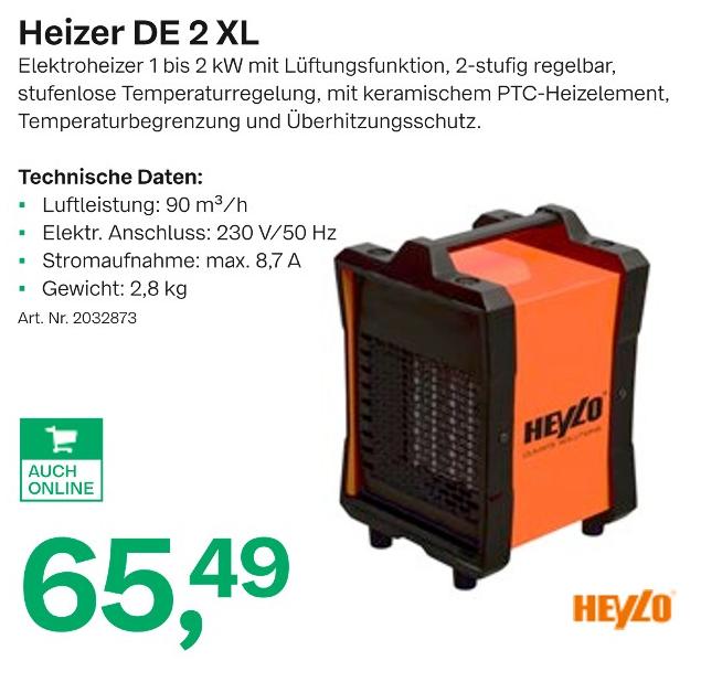 BayWa Sonthofen - Heizer DE 2 XL Heizer DE 2 XL Angebot bei BayWa Sonthofen im Prospekt Den Garten im Herbst aktiv gestalten!