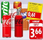 Aktuelles Sprite, Mezzo Mix, Fanta, Coca-Cola Original Taste, Coca-Cola Light, Coca-Cola Zero Sugar Angebot bei EDEKA in Pforzheim ab 0,61 €