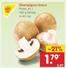 Aktuelle Pilze Angebote bei Netto Marken-Discount in Düsseldorf Aktuelles Champignon braun Angebot bei Netto Marken-Discount in Düsseldorf ab 1,79 €