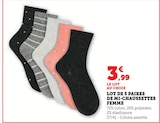 Lot de 5 paires de mi-chaussettes femme dans le catalogue Hyper U