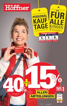 Höffner Prospekt "PERSONALKAUFTAGE FÜR ALLE KUNDEN" mit  Seiten (Magdeburg)