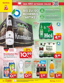 Krombacher im Netto Marken-Discount Prospekt "Aktuelle Angebote" mit 56 Seiten (Duisburg)
