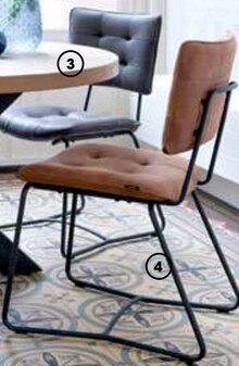 H&H Valenton - Chaises Julien, en microibre sur croûte de cuir Corsica Promo Chaises Julien, en microibre sur croûte de cuir Corsica dans le catalogue H&H "-15% sur notre sélection" à Valenton