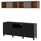 TV-Schrankkombination schwarzbraun dunkelgrau/Nussbaumnachbildung von BESTÅ / EKET für 618,94 € bei IKEA im Angebot TV-Schrankkombination schwarzbraun dunkelgrau/Nussbaumnachbildung von BESTÅ / EKET im aktuellen IKEA Prospekt