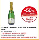 A.O.P. Crémant d’Alsace brut - Ruhlmann dans le catalogue Monoprix
