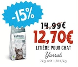 Litière pour chat - YARRAH - Naturalia Litière pour chat - YARRAH à 12,70 € dans le catalogue Naturalia