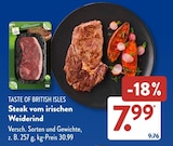 ALDI SÜD Kissing - Steak vom irischen Weiderind Angebot im Prospekt Steak vom irischen Weiderind bei ALDI SÜD im Kissing Prospekt für 7,99 €