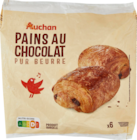 PAINS AU CHOCOLAT PUR BEURRE SURGELÉS AUCHAN - AUCHAN en promo à 6,26 € chez Auchan Hypermarché PAINS AU CHOCOLAT PUR BEURRE SURGELÉS AUCHAN - AUCHAN dans le catalogue Auchan Hypermarché