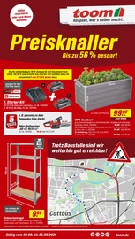 Schwerlastregal im toom Baumarkt Prospekt in Cottbus Aktueller toom Baumarkt Prospekt mit Schwerlastregal, "Respekt, wer's selber macht.", Seite 1