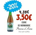 Cidre de Normandie - Pomme d'Aure à 3,50 € dans le catalogue Naturalia