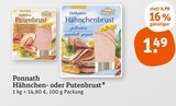 Hähnchen- oder Putenbrust Angebote von Ponnath bei tegut Offenbach für 1,49 €