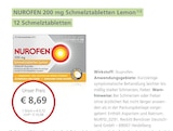LINDA Premiumapotheke - NUROFEN 200 mg Schmelztabletten Lemon Angebot im Prospekt NUROFEN 200 mg Schmelztabletten Lemon bei LINDA Premiumapotheke im Prospekt "" für 8,69 €