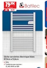 Sèche-serviettes électrique blanc 87,9cm x 53,6cm - Screwfix à Calais Sèche-serviettes électrique blanc 87,9cm x 53,6cm en promo chez Screwfix Calais à 79,99 €