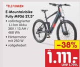 E-Mountainbike Fully M936 27,5'' im Angebot bei Netto Marken-Discount in Albstadt E-Mountainbike Fully M936 27,5'' Angebote von TELEFUNKEN bei Netto Marken-Discount Albstadt für 1.111,00 €