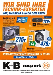 Der aktuelle K+B expert Prospekt WIR SIND IHRE TECHNIK EXPERTEN VOR, WÄHREND & NACH DEM KAUF!