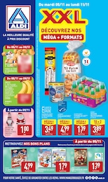 Prospectus Aldi à Bort-les-Orgues, "XXL : DÉCOUVREZ NOS MÉGA + FORMATS", 27 pages, 05/11/2024 - 11/11/2024