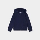 Sweat zippé à capuche droit molleton bleu marine fille dans le catalogue La Halle