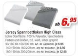 Aktuelles Jersey Spannbettlaken High Class Angebot bei Möbel AS in Karlsruhe ab 6,95 €