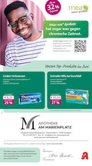 Aktueller mea - meine apotheke Prospekt "Unsere Juni-Angebote" Seite 1 von 4 Seiten für Stuttgart