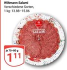 Salami von Wiltmann für 1,11 € bei GLOBUS im Angebot Salami von Wiltmann im aktuellen GLOBUS Prospekt