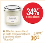 Rillettes de cabillaud et truffe d'été et truffe d’été aromatisées à la crème Isigny - GUYADER dans le catalogue Monoprix