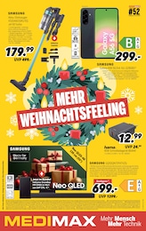 MEDIMAX Prospekt "MEHR WEIHNACHTSFEELING", 8 Seiten, 19.12.2025 - 19.12.2025 Aktueller MEDIMAX Prospekt, "MEHR WEIHNACHTSFEELING", mit Angeboten der Woche, gültig von 19.12.2025 bis 19.12.2025