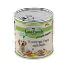 LandFleisch Dog Classic Rinderpansen mit Reis und Gartengemüse 800 g bei Zookauf im Schwanewede Prospekt für 1,99 €