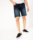 Bermuda en jean stretch ample à taille élastique homme - GEMO dans le catalogue Gémo