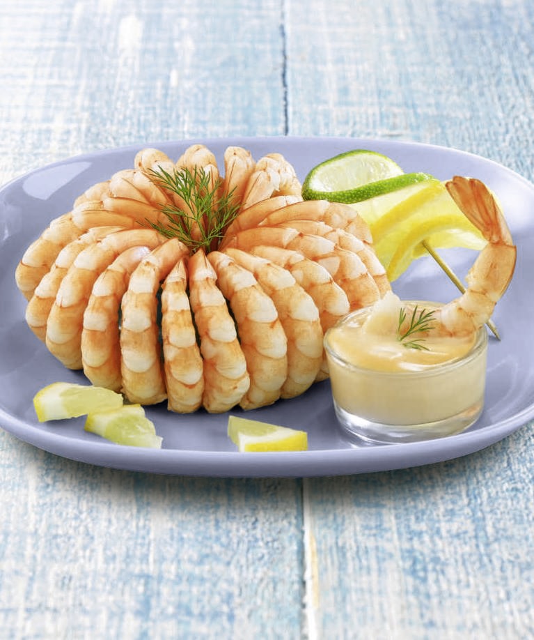 Couronnes de queues de crevettes sauces cocktail ou fines herbes ASC