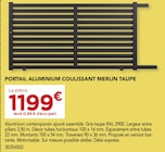 Portail aluminium coulissant merlin taupe en promo chez Gedimat Limoges à 1 199,00 €
