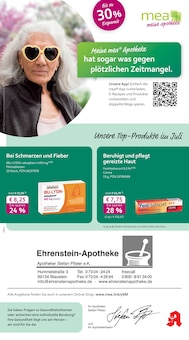 Aktueller mea - meine apotheke Prospekt "Unsere Juli-Angebote" Seite 1 von 4 Seiten