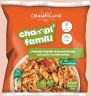 Penne façon bolognaise surgelées aux pleurotes - CHAMPILAND - Intermarché Super à Bezons Penne façon bolognaise surgelées aux pleurotes - CHAMPILAND en promo chez Intermarché Super Bezons à 3,72 €