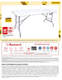 Offre Table Pliante dans le catalogue Auchan Hypermarché du moment à la page 19