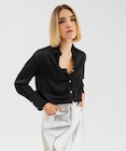 Chemise unie en matière satinée femme - GEMO dans le catalogue Gémo