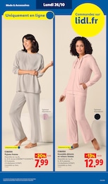 Prix et réduction Pyjama Femme dans le prospectus Lidl en cours Offre Pyjama Femme dans le catalogue Lidl du moment à la page 49