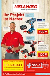 Aktueller Hellweg Baumärkte Prospekt für Ellrich: Ihr Projekt im Herbst! mit 24} Seiten, 22.09.2025 - 27.09.2025
