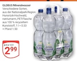 Mineralwasser im Angebot bei GLOBUS in Jena Mineralwasser Angebote von GLOBUS bei GLOBUS Jena für 2,99 €